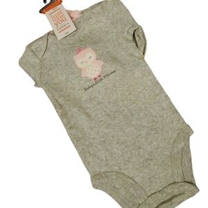 CARTER’S 3 PC BABY GIRLS ONESIE “DADDY’S LITTLE PRINCESS” GRAY, PINK, GOLD